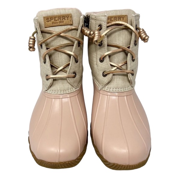 Sperry Shoes - SPERRY Saltwater Canvas Rose / Oat Duck Boots Size 7